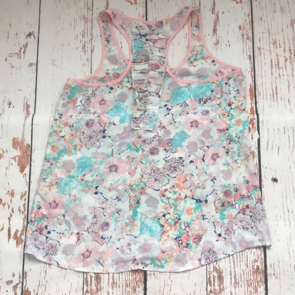 🌵 Candies Floral Ruffle Razorback Tank G4 - Picture 6 of 8